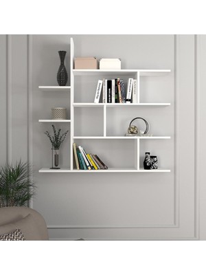 Dekorister Motif Kitaplık 2 Beyaz