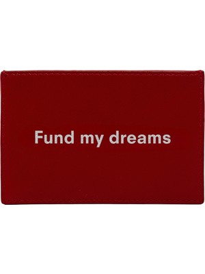Fund My Dreams Keinxdesa Kırmızı Deri Kartlık