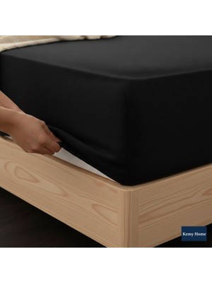 Kemyhome Penye Pamuklu Lastikli Çarşaf 160X200+30 cm – Çift Kişilik, Otel & Ev Kullanımı
