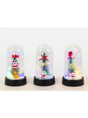 Store Mania Yılbaşı Temalı Işıklı Dekoratif Cam Fanus - Model 2 STRMIA-RSTTT34