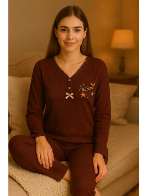 Bony Socks Mystar Kadın Pijama Takım Purple