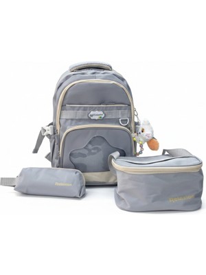 Relaxion 3'lü Set Aksesuarlı Çocuk Ilkokul Çantası Kalemlikli Beslenme Çantalı Sırt Çantası 1920