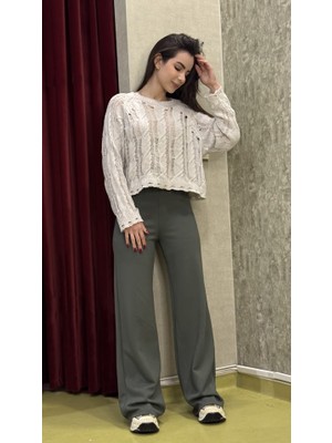 Leilaa Modal Kumaş Basic Palazzo Pantolon