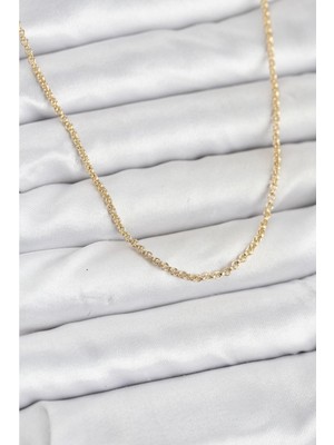 Ayder Timya CM 14K Gold Renk Halka Model 60 cm Kadın Kolye - TJ-BKO10930 TG/Tmy229487