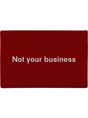 Not Your Business Keinxdesa Kırmızı Deri Kartlık