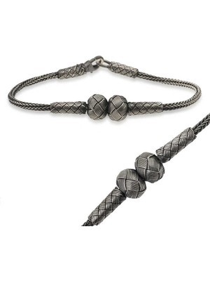 DMR Elegance Gümüş Kazaziye Örgü Bileklik