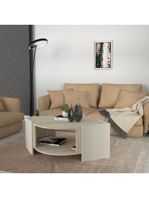 Dekorister Marbel Orta Sehpa Kumtaşı-Traverten