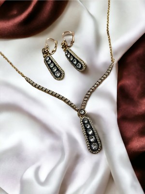 Fayra Accessories Zirkon Taşlı Elmas Montür Set