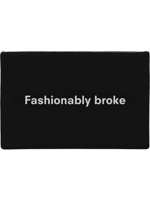 Fashionably Broke KeinxDesa Siyah Deri Kartlık