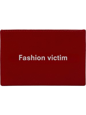 Fashion Victim Keinxdesa Kırmızı Deri Kartlık