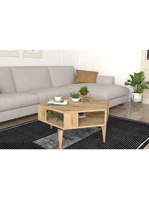 Dekorister Kipera Geometrik Orta Sehpa Safir