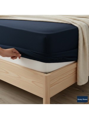 Kemyhome Penye Pamuklu Lastikli Çarşaf 160X200+30 cm – Çift Kişilik, Otel & Ev Kullanımı