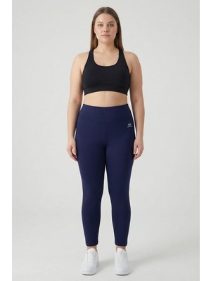 Indigo Yüksek Bel Toparlayıcı Battal Büyük Beden Kadın Tayt- 94650