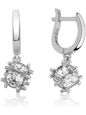 DMR Elegance ​gümüş Taşlı Küp Küpe