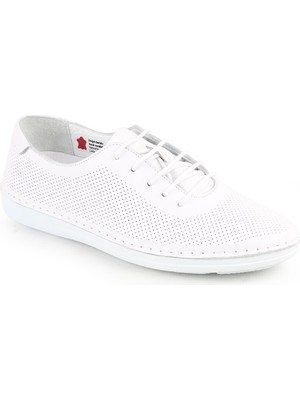 Libero L077.228 Hakiki Deri Lazer Kesim Delikli Nefes Alan Bağcıklı Kadın Casual Ayakkabı 26Y