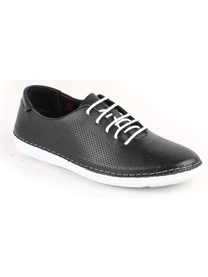 Libero L077.228 Hakiki Deri Lazer Kesim Delikli Nefes Alan Bağcıklı Kadın Casual Ayakkabı 26Y