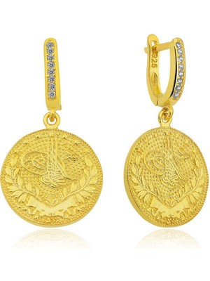 DMR Elegance Gümüş Reşat Detaylı Mengeçli Küpe