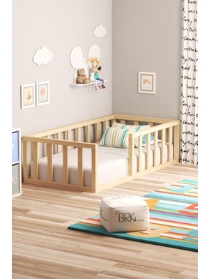 BRK Design Montessori Çocuk Yatağı – Doğal Ahşap
