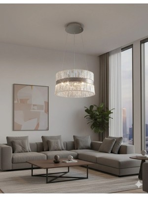 Light House Modern Sarkıt Akrilik Avize 3 Renk Modlu 50x100