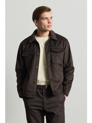 Danger Erkek Premimum Kadife Ceket Kahverengi 4229DNGR