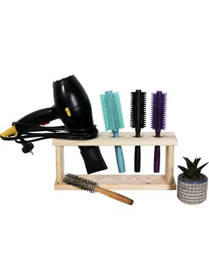 Feyza Design Ağaç Tasarımlı Fön Makinesi ve Taraklık Için Banyo Düzenleyici 32X14