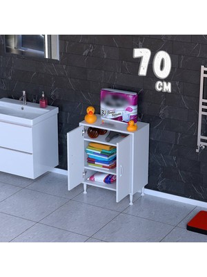 modilayn Viva 3 Bölmeli Kapaklı Çok Amaçlı Dolap – 14 Ölçü Seçenekli