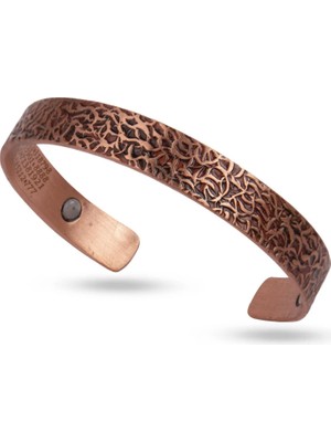 Ovax Ay Taşlı Neodyum Mıknatıslı Bakır Bileklik