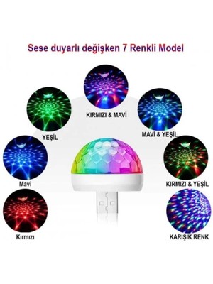 USB Girişli Sese Duyarlı Disko Topu