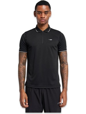 Lescon 26B-1046 Kısa Kol Polo Yaka T Siyah Erkek T-Shirt