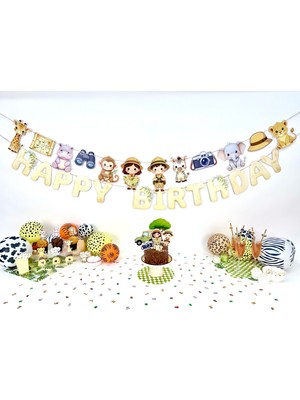 Fluparty Safari - Kaşif ve Hayvanlar Temalı Parti Seti