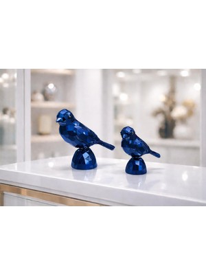 Dekoratif 2'li Kuş Ev - Ofis Aksesuarı