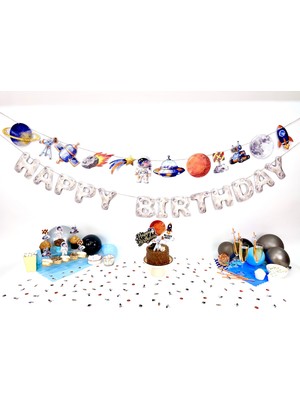 Fluparty Space Mission - Uzay Temalı Figürlü Banner