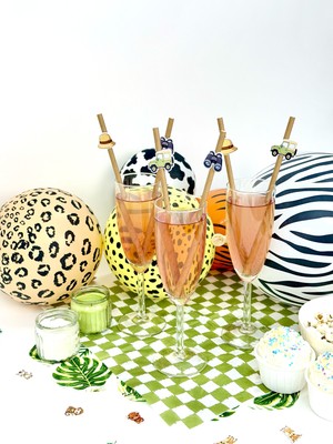 Fluparty Safari - Kaşif ve Hayvanlar Temalı Figürlü Pipetler