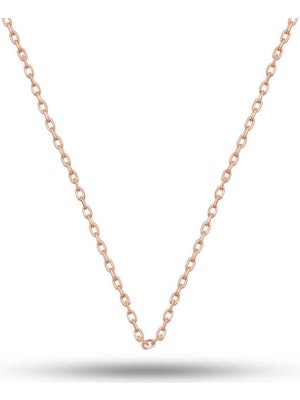 DMR Elegance Gümüş Rose 0.30 Mikron 45 cm Forse Kadın Zincir