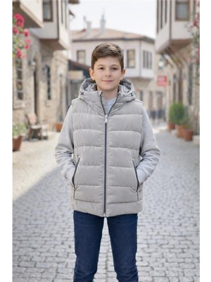 Pina Kids Erkek Çocuk Kapüşonlu Şişme Yelek