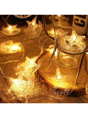 Ayder Timya 3 M 20 Led 2 Kademeli Ay-Yıldız Pilli Led Işık 306 TG/Tmy230149