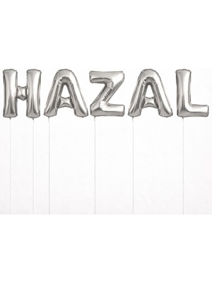 5 Harfli Kişiye Özel Uçan Folyo Balon Doğum Günü Folyo Balon Set 76 cm 34 Inç