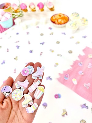 Fluparty Roller Girl - Paten Temalı Mini Masa Konfetisi