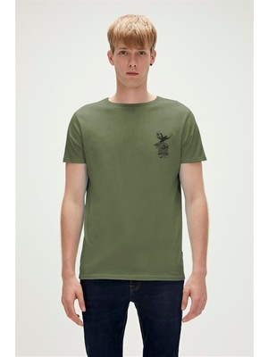 Bad Bear Fısh Dream Thyme Erkek Haki Tshirt