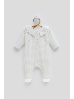 Caramell 0-6 Ay Arası Only Flowers Çıtçıtlı Tulum - Ekru