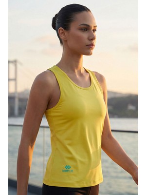 Tommy Life Limon Standart Fit Çapraz Sırt Detaylı Kadın Spor Atlet - 97296