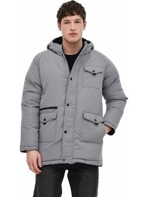 Kinetix ml Coms 3kx-Prkcot-04 5pr Gri Erkek Uzun Kaban