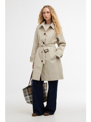 Barbour Maia Showerproof Trençkot ST51 Mist / Dress Navy Tartan