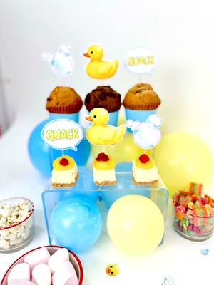 Fluparty Rubber Ducky - Sevimli Ördek Temalı Kapkek Süsleri