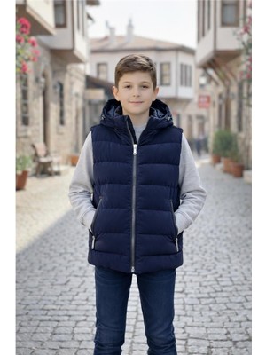 Pina Kids Erkek Çocuk Kapüşonlu Şişme Yelek