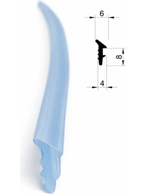 MAKPLASTİK FİTİL PROFİL DKF 046 Duşakabin Fitili 20 Metre Şeffaf