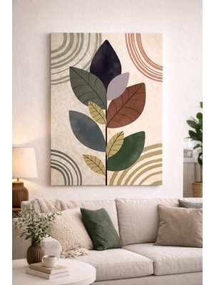 Artease Dekoratif Soyut Yapraklar Kanvas Tablo