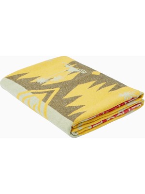 Alanui Geometrik Desenli Pamuk Karışım, Italyan Tasarımı Plaj Havlusu