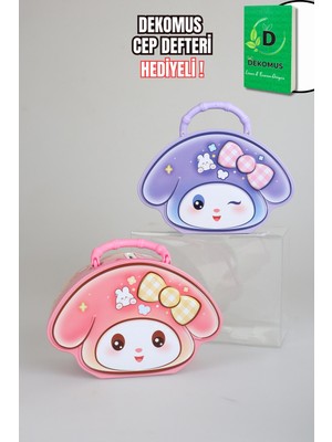 Kuromi "dekomus Cep Defteri Hediyeli" Kuromı,melody "tekli" Metal Kumbara