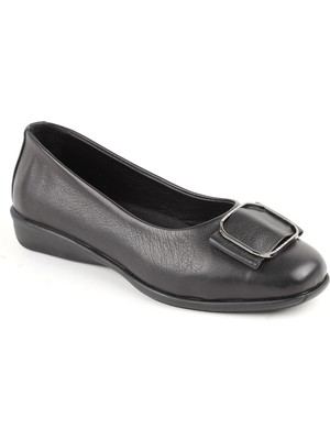 Libero L076.3101 Hakiki Deri Tokalı Esnek Kauçuk Taban Kadın Loafer Casual Ayakkabı